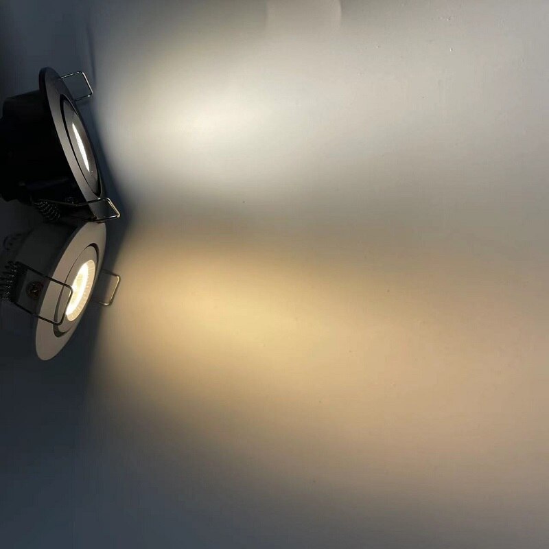 etrnLED 4PCS Mini Ceiling Spot Light 12V Tiltable Angle Adjustable Dimmable Recessed Downlights COB Interior LED Spotlights 3W