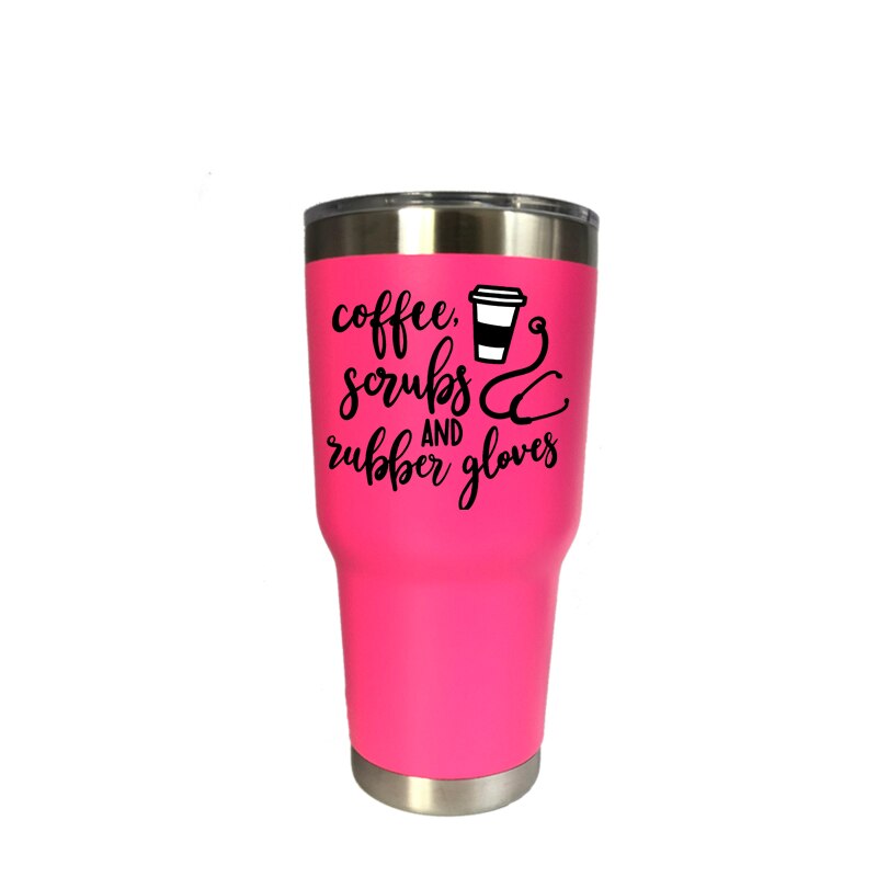 d'infirmière 30 oz gobelet voyage voiture bière tasse vide flacons isolés en acier inoxydable Thermos tasses à café