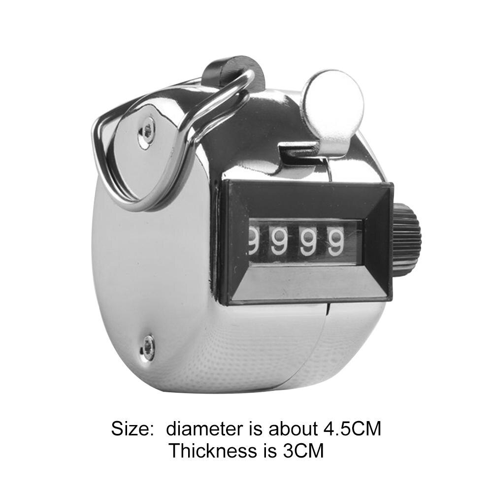 Mini Clicker 4 Digit Number Display Counters Metal Shell Manual Counting Tool Button Type Technical Speed 300 Times / min
