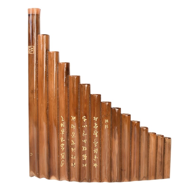 Flauta de Pan hecha a mano N0HA, 15 tubos de bambú Natural, instrumento de viento, zapatillas, llave G, flauta, instrumento Musical popular