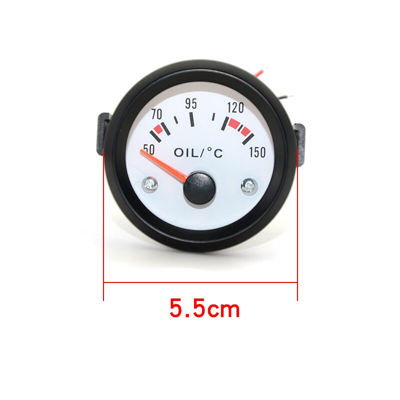 2 " 52 mm vit ansiktsvattentemp/ oljetemp /oljepress psi/ oljepress kg /volt /amperemeter /bränslenivå (utan flottör) mätare bilmätare: Oljetemp