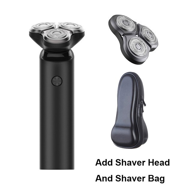 opprinnelig xiaomi mijia elektrisk barbermaskin bøye seg barberhode 3 tørr våtbarbering vaskbar hoveddel med til blader turbo+-modus behagelig ren: Legg til hode og posere