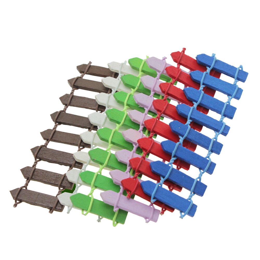 3*9.5*0.2CM Wood fence Fence decorations Garden Lawn Yard Decoration