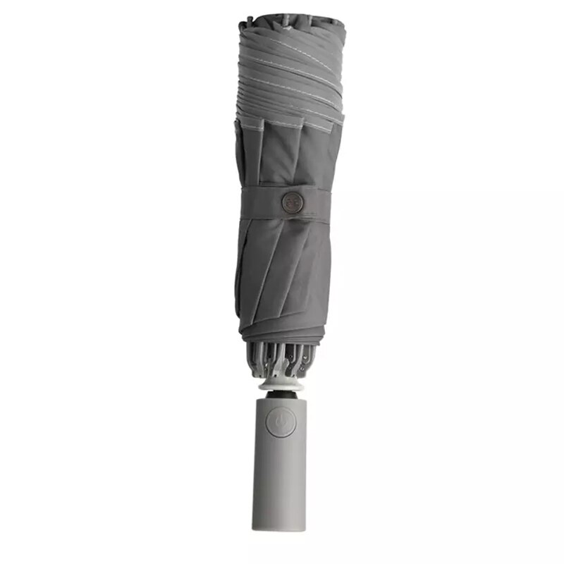 Paraguas automático plegable para hombre y mujer, sombrilla reflectante UV a prueba de viento, de aluminio, para verano e invierno: Gray Wi Reflective