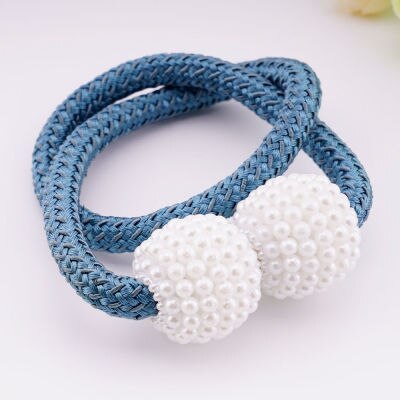 1/2PCS Magnetic Curtain Clip Curtain Holders Pompom Tieback Buckle Hanging Ball Buckle Curtain Tie Back Accessories Home Decors: Blue / 2 PCS