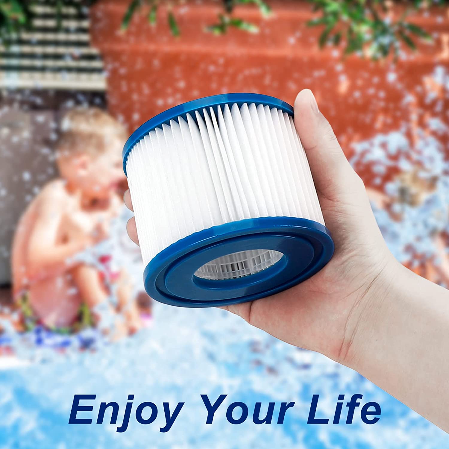 Filtro de piscina de repuesto apto para cartucho de filtro Bestway Flowclear tamaño VI Lay-Z-Spa - Miami Vegas Palm Springs Paris