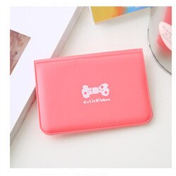 Leather Credit Card Holdert Protector Cute Cartoon ID Cards Card Case Studen Women Wallet Passport Business Card Holder: K