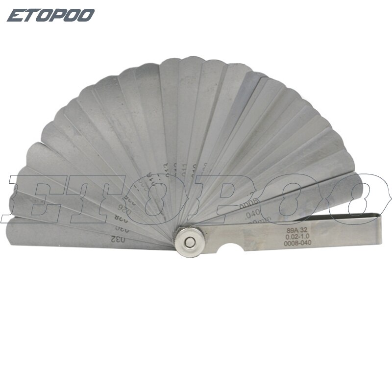 High precision feeler 0.02-1.0mm feeler gauge piece gap gauge thickness gauge feeler piece 32pcs/ set