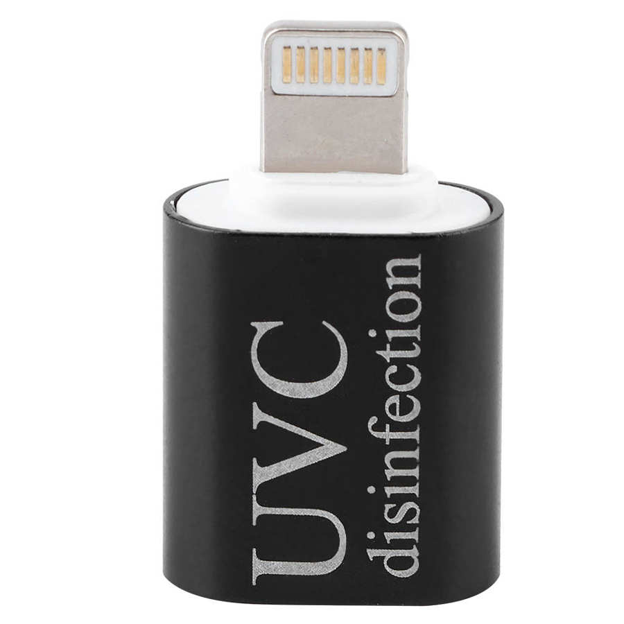 Mini USB Phone Ultraviolet Light Portable Handheld UVC LED Lamp for Mobile Phones: Black