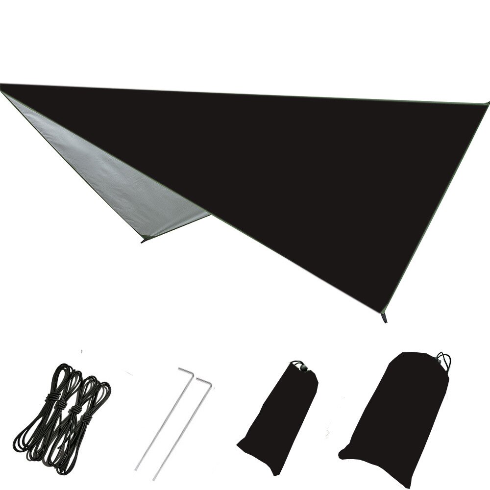 Tienda de campaña Pop-Up, hamaca, toldo, lona para lluvia, Mosca, mosquitera portátil, hamaca para dormir, cama, columpio, muebles de exterior OD002: 310-310 black canopy