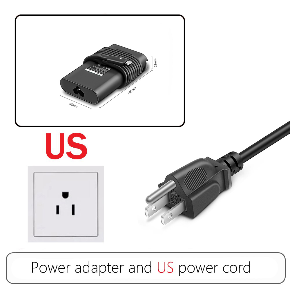 65w usb-c tyyppi -c 20v 3.25a verkkolaite kannettavan tietokoneen laturi dell xps 12 xps 13 9350 9250 9360 7370 ha65 nm 170 la65 nm 170: Violetti