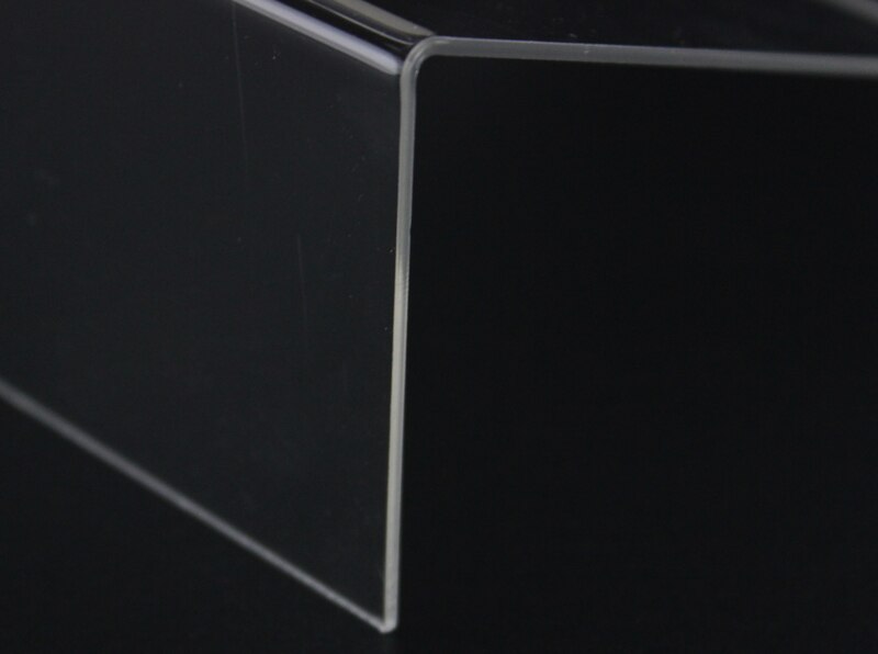 Acrylic T1.3mm Vertical Clear L Shape Plastic Table Sign Price Tag Label Display Rack Paper Card Holders Stands 20pcs