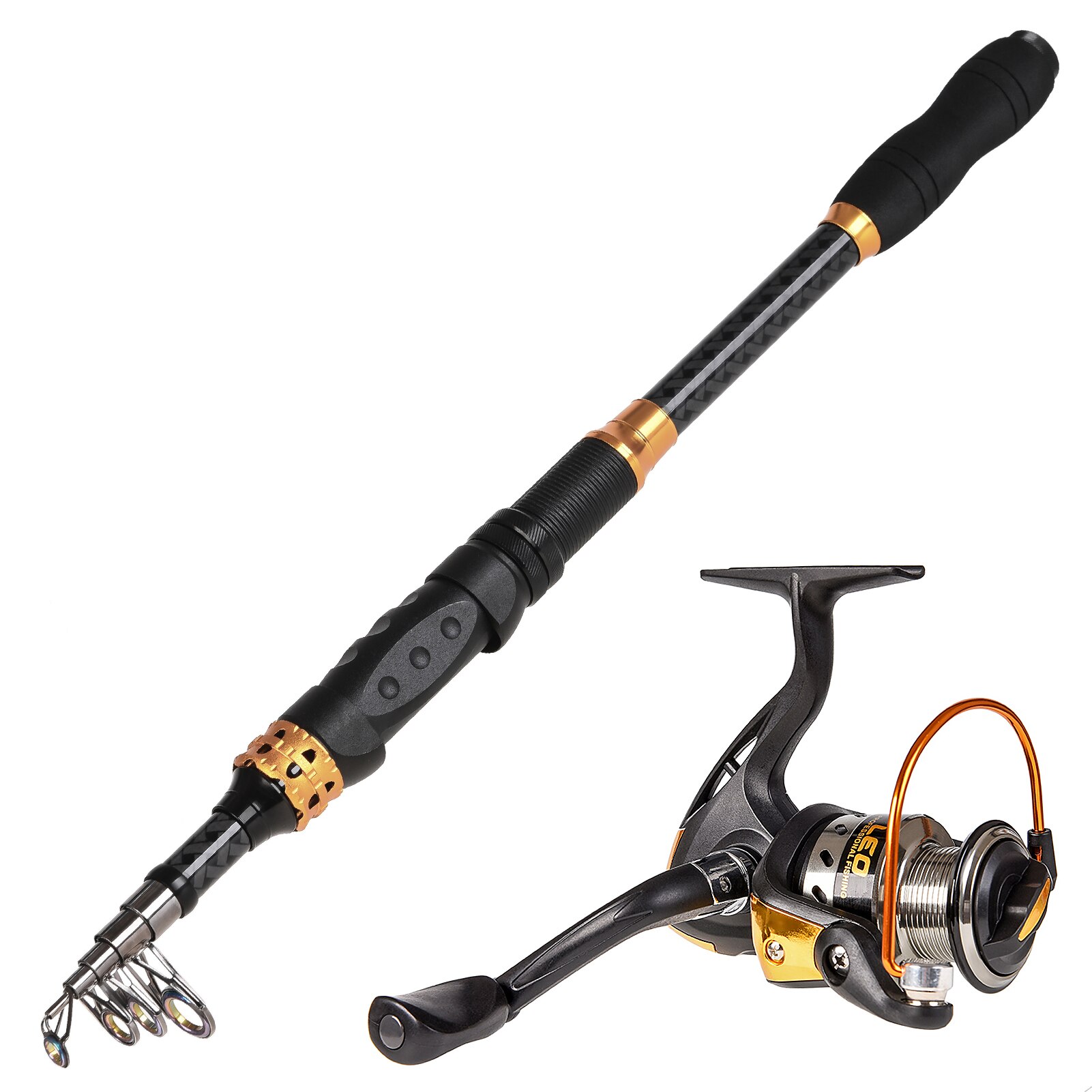 Hengel En Reel Combo Carbon Fiber Telescopische Hengel Met Reel Combo Set Lokt Jig Haken Vissen Carrier Bag