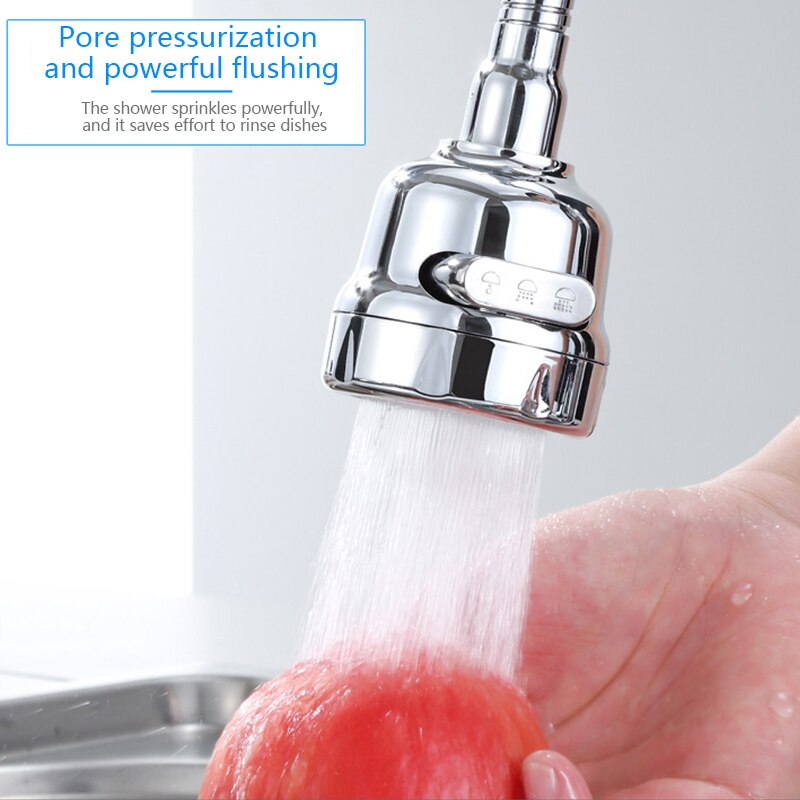 3 Modes Faucet Aerator Moveable Flexible Tap Head Shower Diffuser Rotatable Nozzle Adjustable Booster Faucet Kitchen Accessories