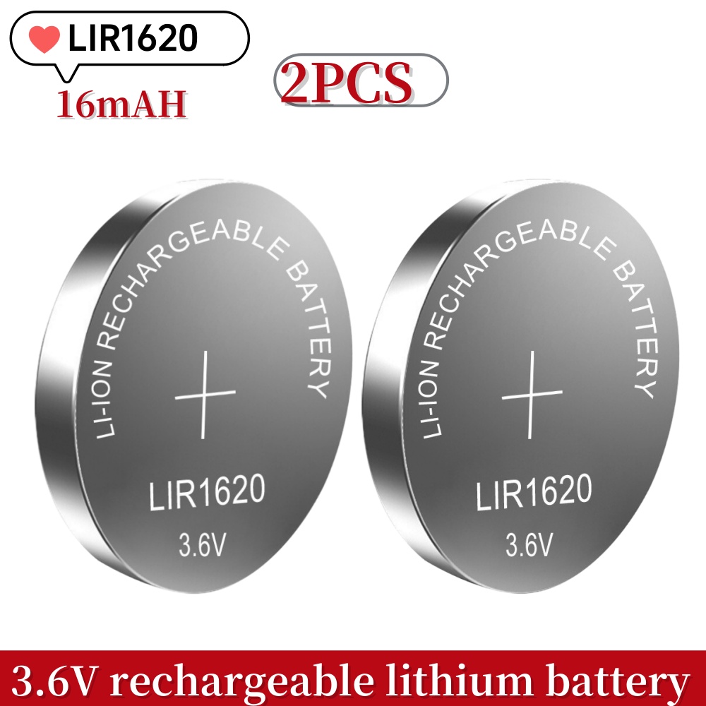 1-10PCS LIR1620 1620 3.6V batteria ricaricabile che carica 1620 può sostituire le batterie a bottone CR1620: nero