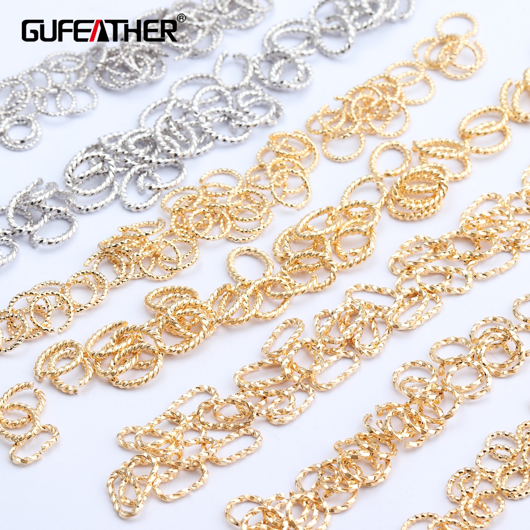 GUFEATHER M603,jewelry accessories,18k gold plated,0.3 microns,rhodium plated,jump ring,earring necklace,jewelry making,20g/lot