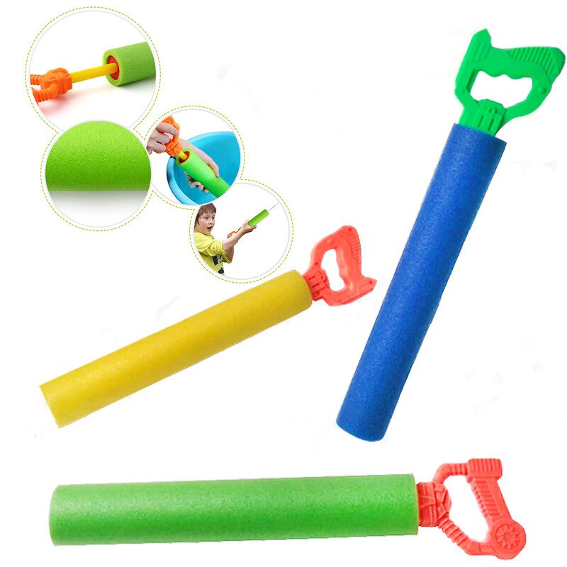 Pull-Type Eva Rechte Waterkanon Spons Water Jet Speelgoed Kinderen Strand Drifting Speelgoed Waterkanon