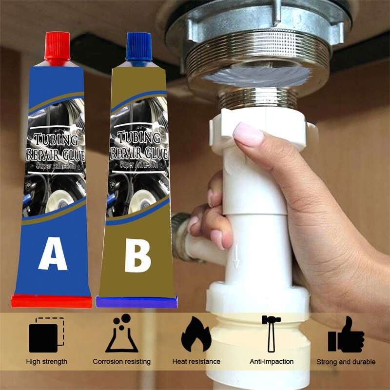 Strong Bond Sealant AB Glue Casting Adhesive Industrial Heat Resistance Cold Weld Metal Repair Paste Defect Repair Agent