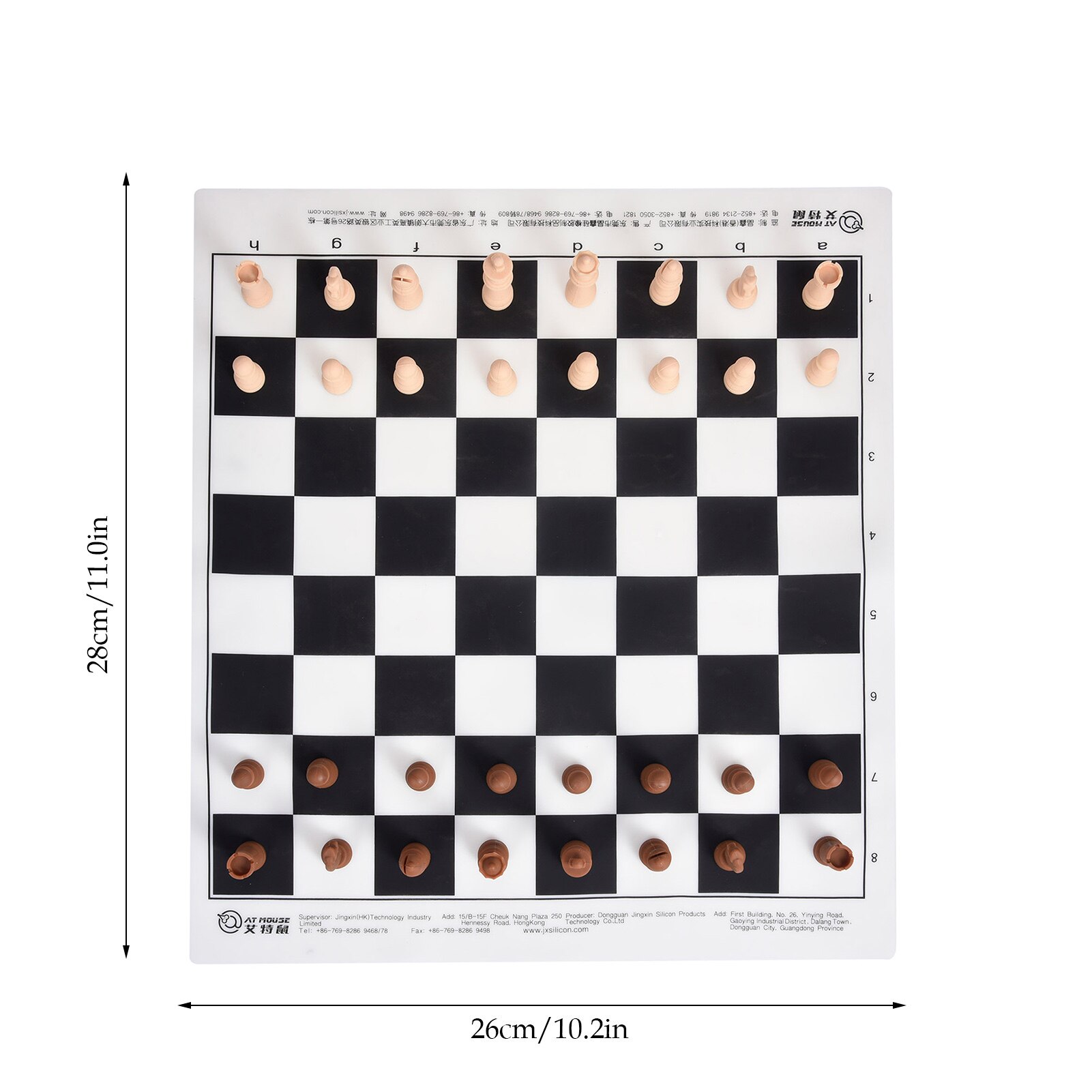 Portable Beginner Chess Convenient Lightweight Board Game Toy Non-slip And Easy-to-clean Silicone Folding Board