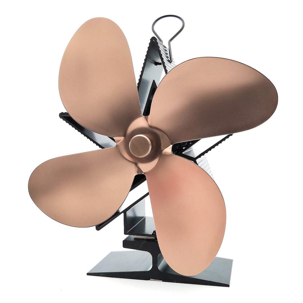 Varmekraft pejs ventilator varmedrevet brændeovn blæser brændeovn ecofan firebladet ventilatorer effektiv varmefordeling: Bronze