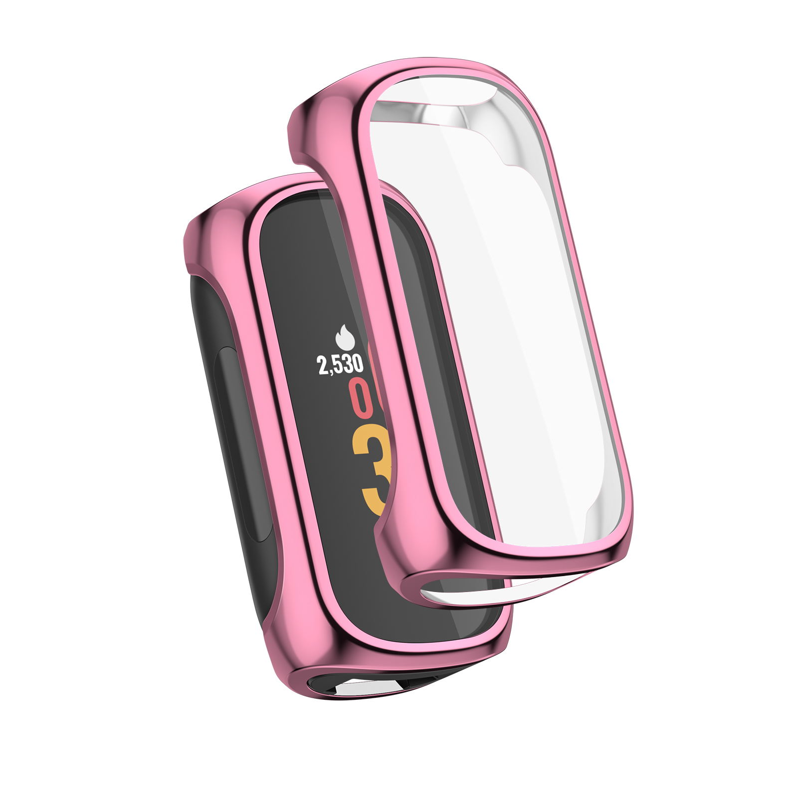 Funda completa de TPU suave para Fitbit inspire 2/inspire 3, Protector de pantalla para Fitbit inspire 2 3, carcasa protectora de parachoques: Rose Gold / 2 - 3,9 pulgadas