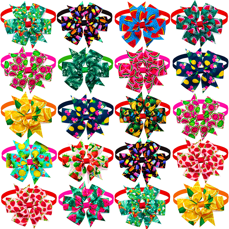 50/100 pezzi proprietà farfallino per cani accessori per cani stile frutta accessori per animali domestici cani animali domestici papillon cravatte moda forniture per cani