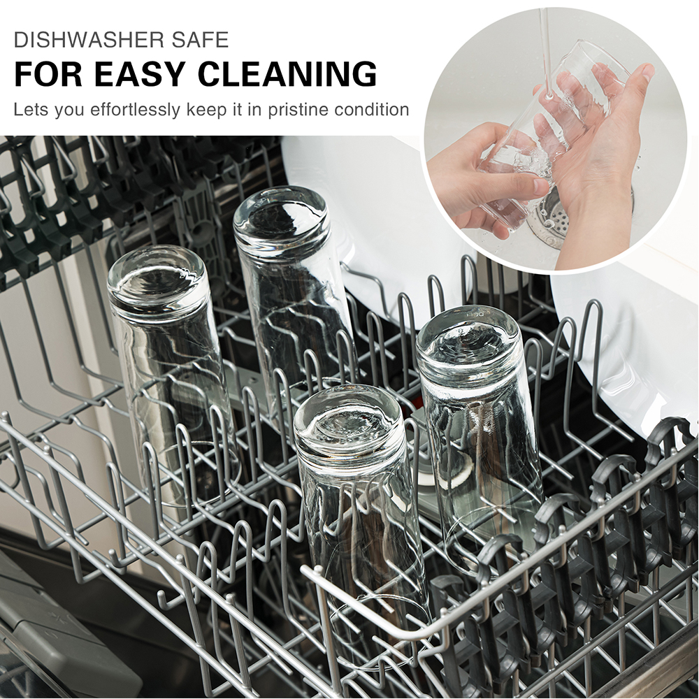 WOTOR 1/2/6PCS Glass Cup Clean Tumbler Drinkware Transparent Tea Juice Milk Coffee Mug Home Water Glasses Straight Beer Mug