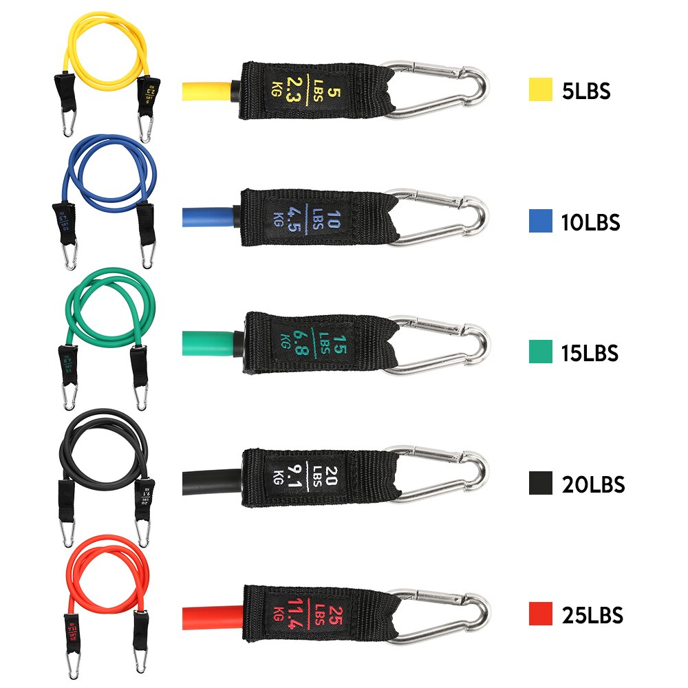 Bandas de resistencia para Fitness, juego de banda de resistencia, 17 Uds., banda de Fitness, Yoga, gimnasio, ejercicio, banda de goma elástica, juego de correas en el tobillo