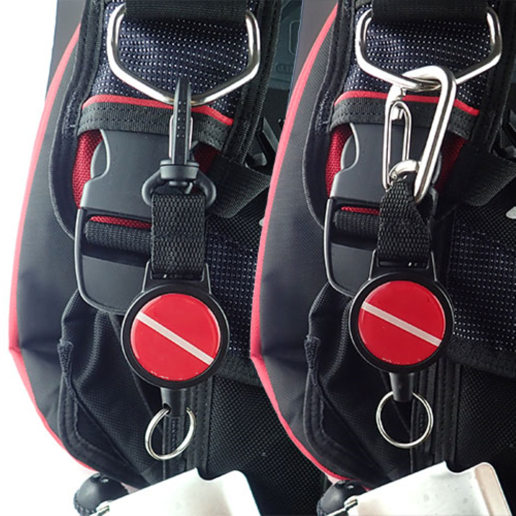 Scuba Diving Lanyard Stainless Steel /Nylon Retractor Cameras Dive Lights Holder Accessories