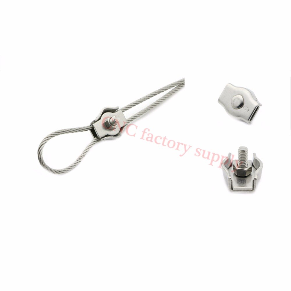 304 Stainless steel M2 M3 M4 Simplex Wire Rope Clip Cable Clamp Wirerope Rigging Clamps Fastener