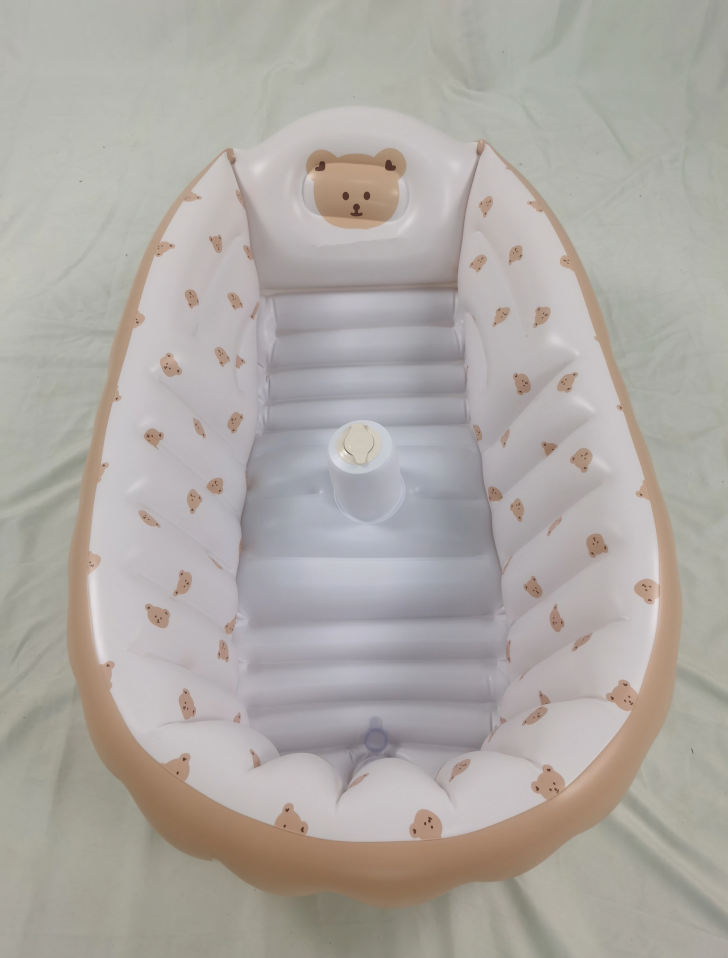 aufblasbare Babybadewanne, tragbarer Pool für Kinder, Heimbad, aufblasbare PVC-Babybadewanne: Dark Khaki