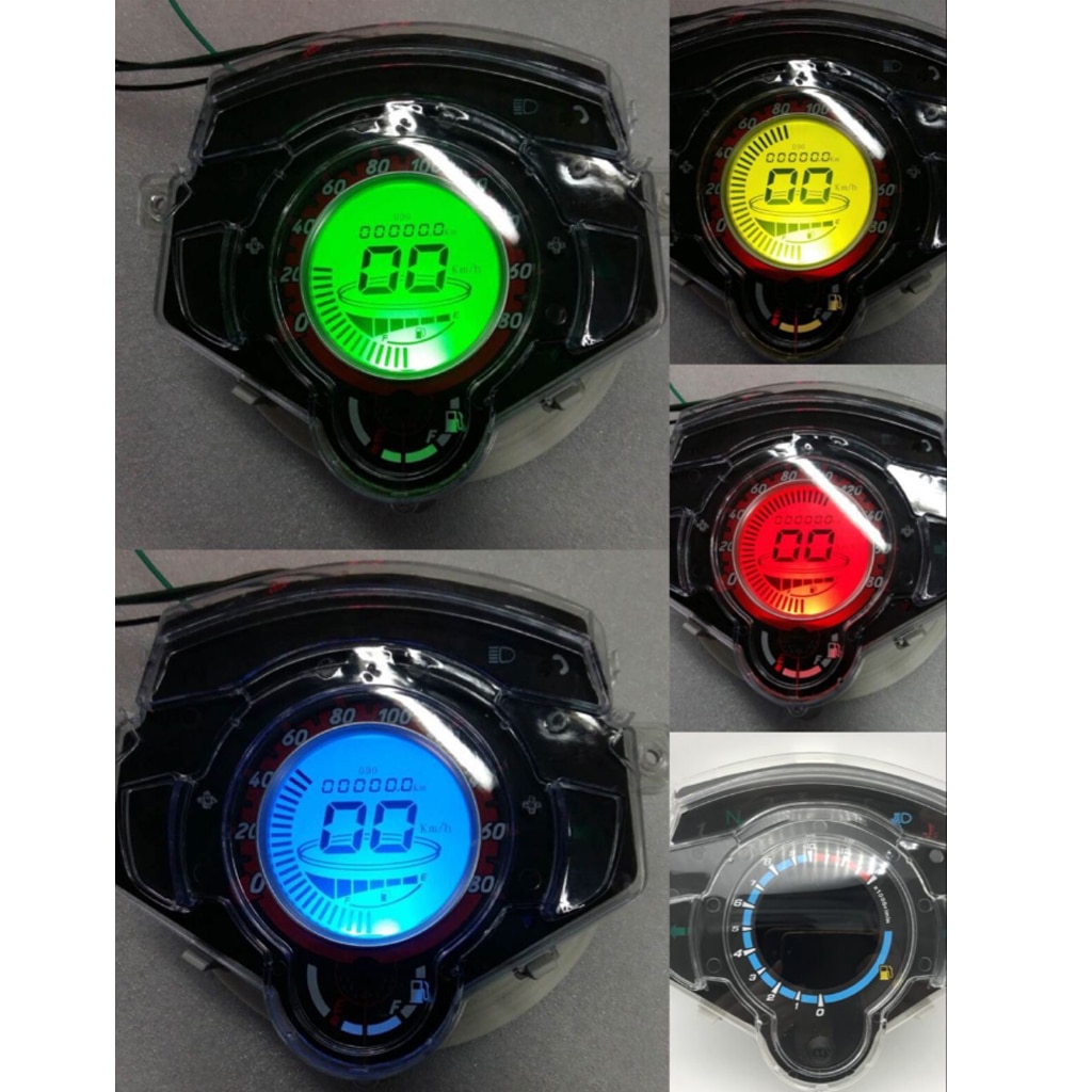 Motorrad LED Tachometer Tachometer Kilometerzähler/Gas Messgerät/Batterie eben Messgerät Montage Für Atv Quad Roller Motorrad Zubehör