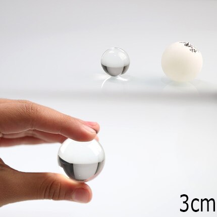 9cm genomskinliga kristaller linsboll fotografi dekoration akrobatik födelsedag hantverk dekor feng shui dekorativa bollar: 3cm