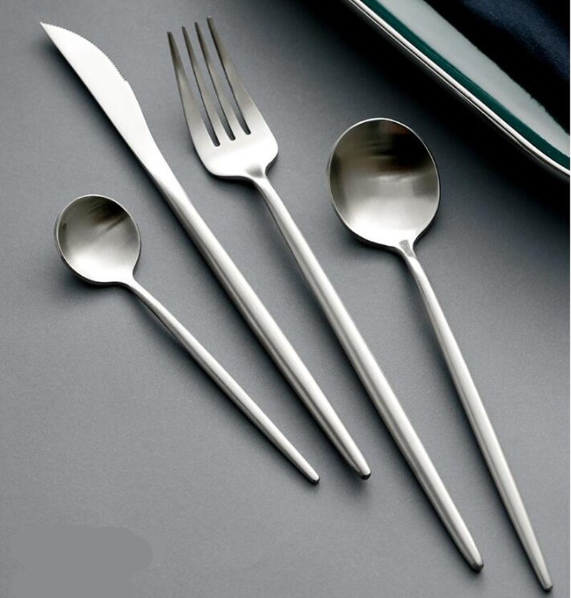 Zilveren rand retro nordic light luxe keramisch servies donkergroen servies serie hotel servies set westerse gerechten 1pc: Bestekset