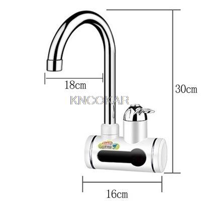 Instant Electric Water Heater Kitchen Basin Faucet Tankless Waterproof And Cold Bathroom Mixer Water Taps Single Handle 220V: Yellow