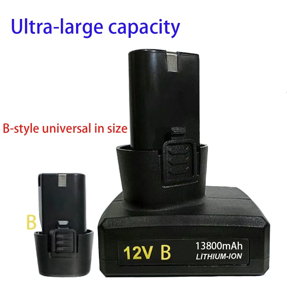 Batería recargable Universal de alta capacidad, 12V, 6800mAh, para herramientas eléctricas, destornillador eléctrico, taladro eléctrico, batería de iones de litio