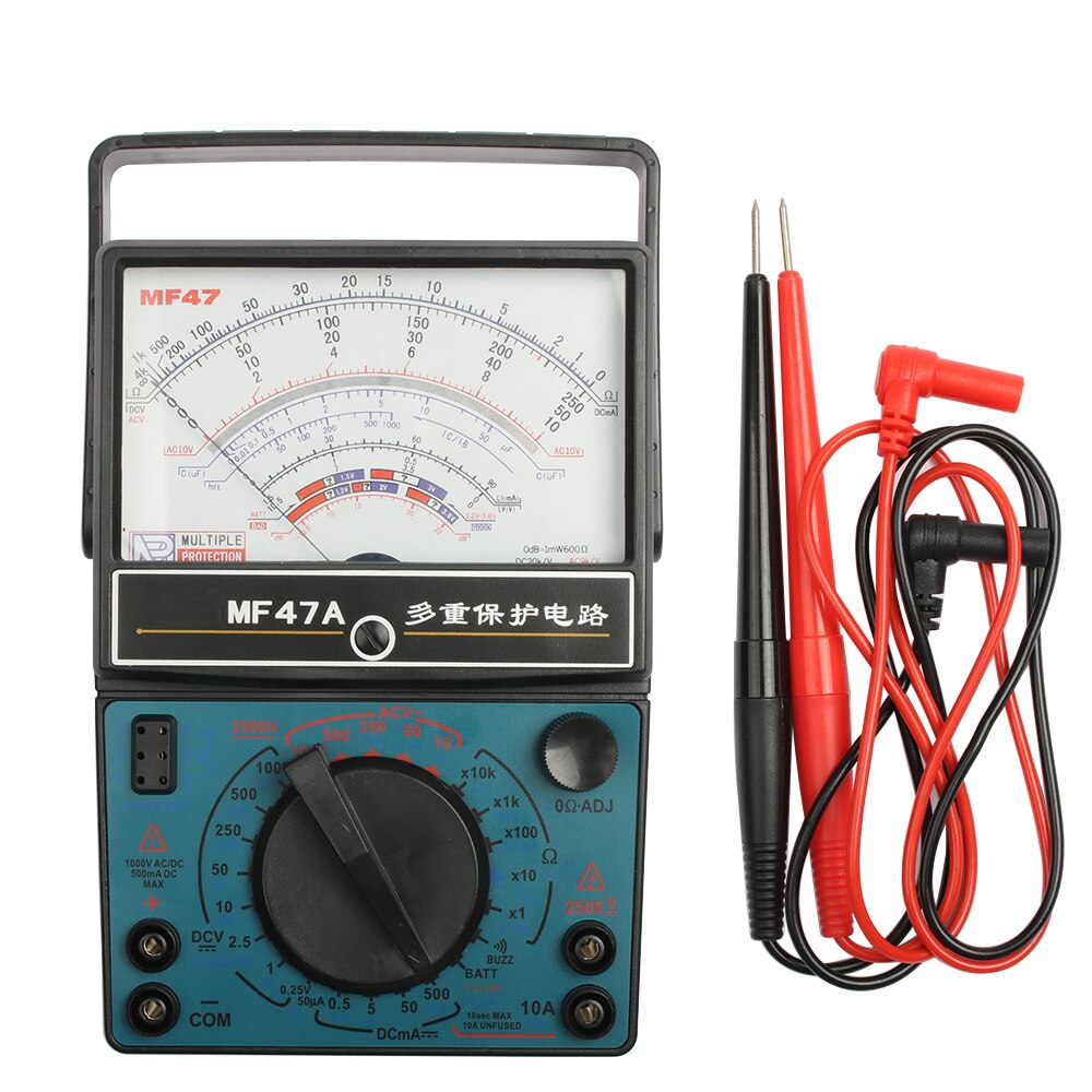 Electrical AC DC Volt Ammeter MF47A Analog Multimeter Multitester ampere volt ohm Capacitance meter