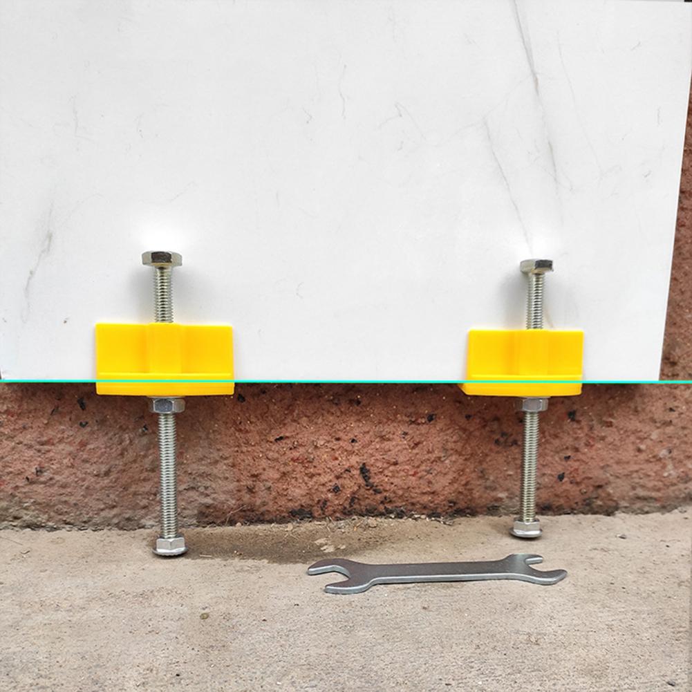 10Pcs Leveling Tool Sturdy Tile Leveling Locators Adjustable Height Stainless Steel Fixed Tile Lifting Leveling System for Tiles