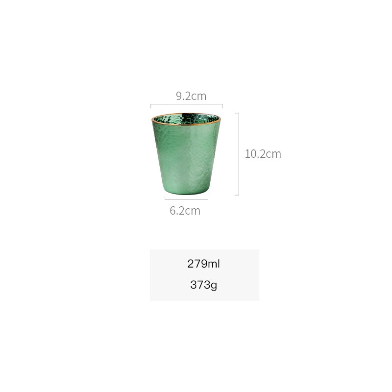 Nordic luxury green wine glass cup Goblet champagne glasses Home drinking Black tea cup milk lulu lemon water cups Drinkware: B 1pcs