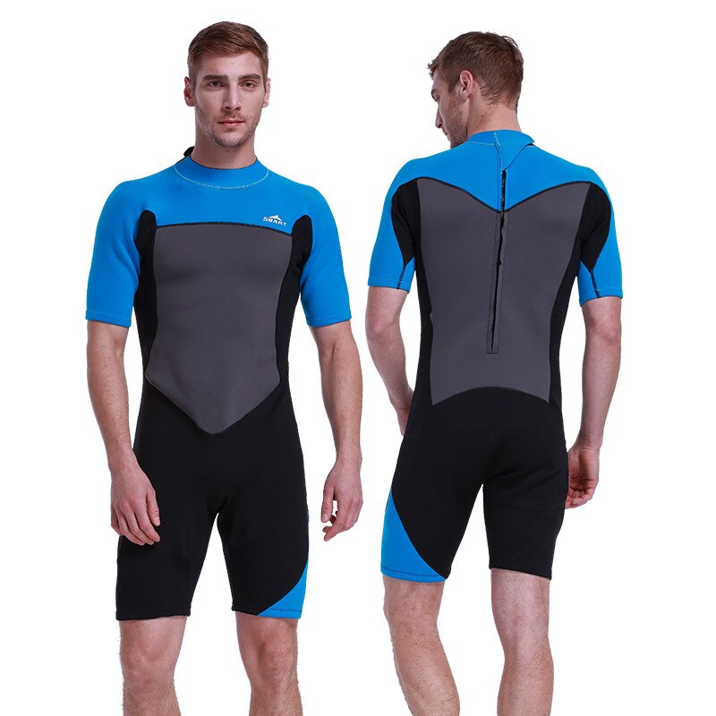 Lente Pak Vrouwen Shorty Wetsuit Terug Rits Mannelijk Korte Mouw 2 Mm Premium Neopreen/Vrouwelijke Surfen Snorkelen Duiken Scuba voor: men / Xl