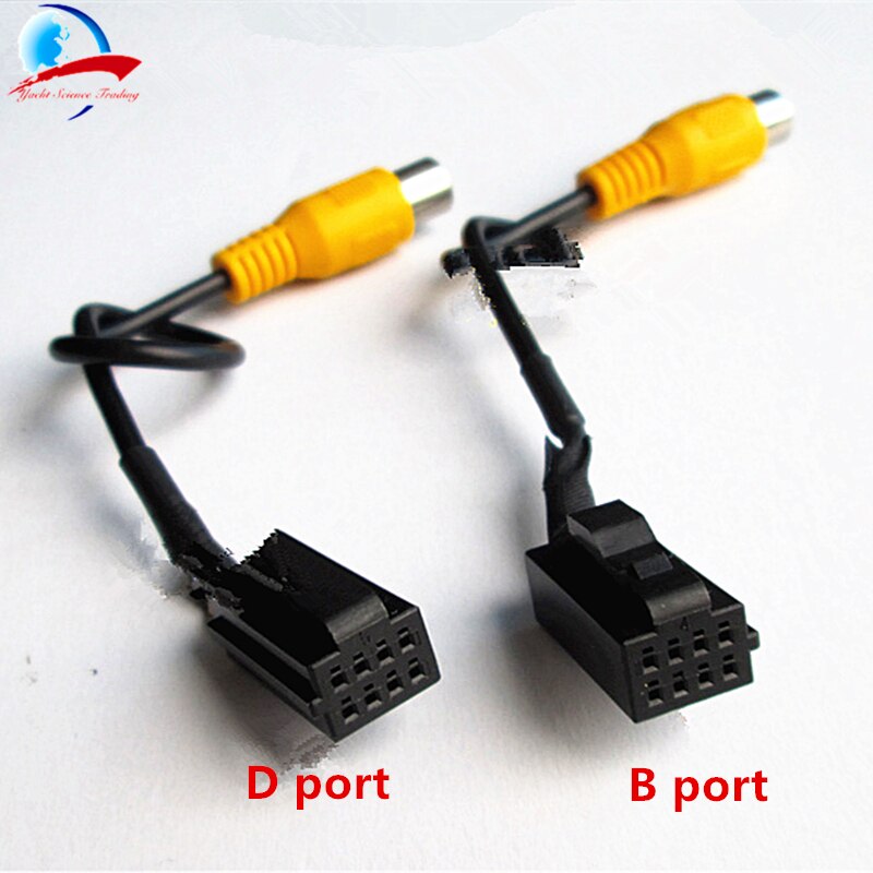 8pin Car DVD Navigation RCA Rear View Camera Reversing Camera Video Input Adapter Cable For D106 D116 HBS Coagent Caska Kognd