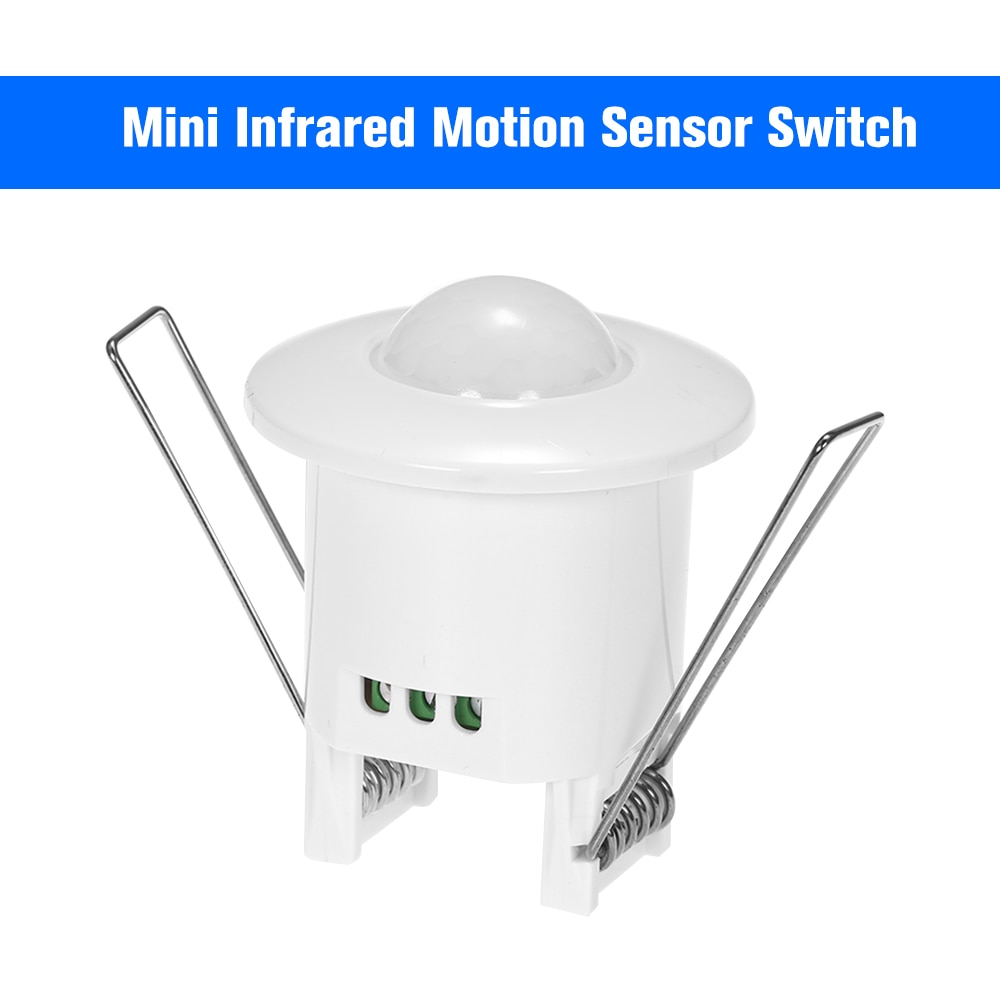 Mini Infrared Motion Sensor Switch 360 Degree PIR Detection Recessed Ceiling Occupancy Motion Sensor Detector Lamp Light Switch