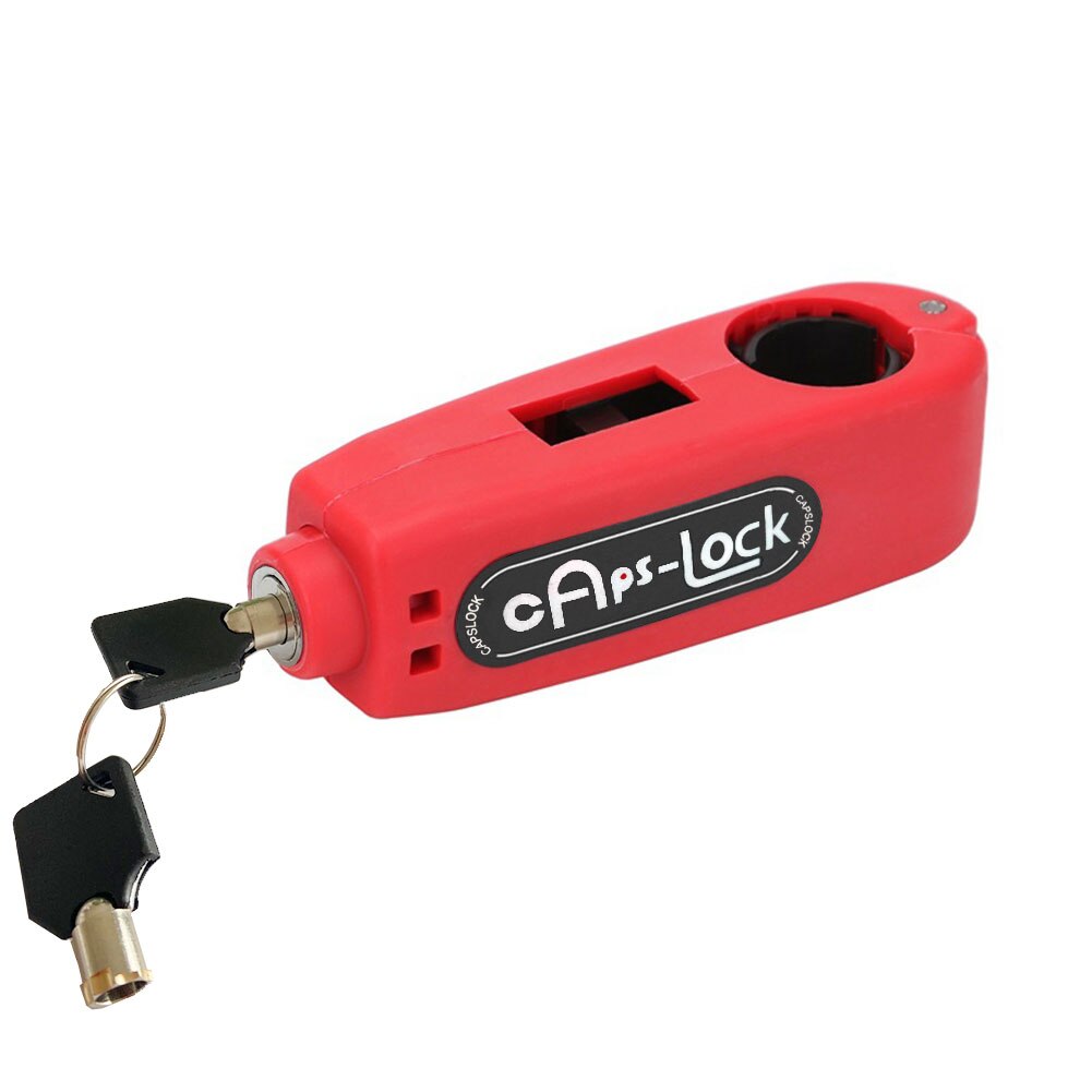 Portátil Bloqueo de manillar para motocicleta Acelerador de freno agarre cerradura de seguridad moto scooter con bloqueo de seguridad anti-robo de protección: Red