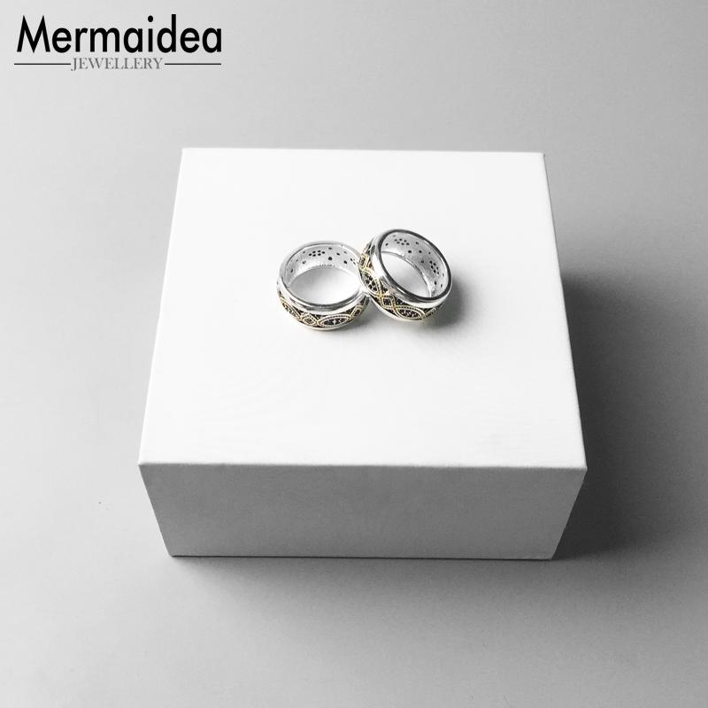 Gouden Kleur Liefde Knoop Wedding Bands Ringen 925 Sterling Zilveren Anel Masculino Sieraden Trendy Voor Vrouwen Mannen