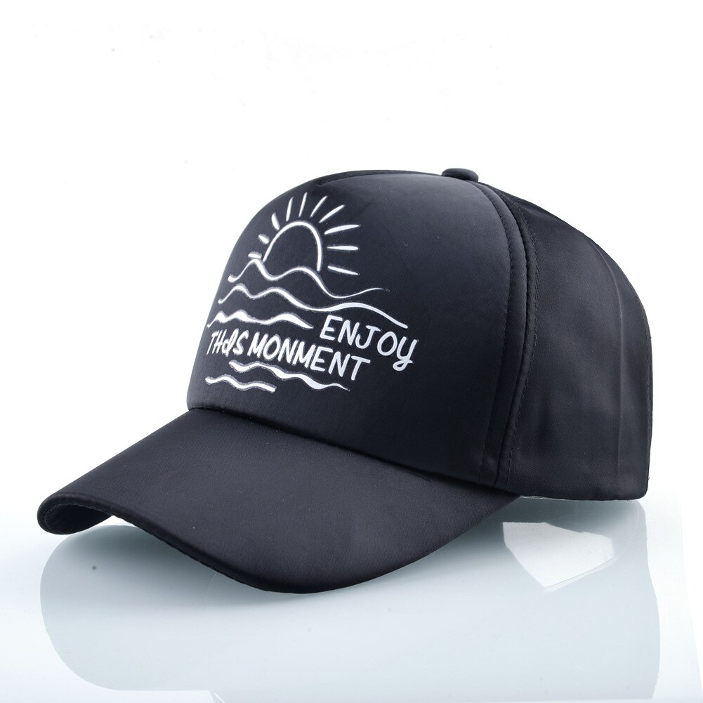 Trucker hoed lente en herfst baseball pet heren outdoor zonnehoed dames zomer casual zonnehoed golfhoed: Zwart