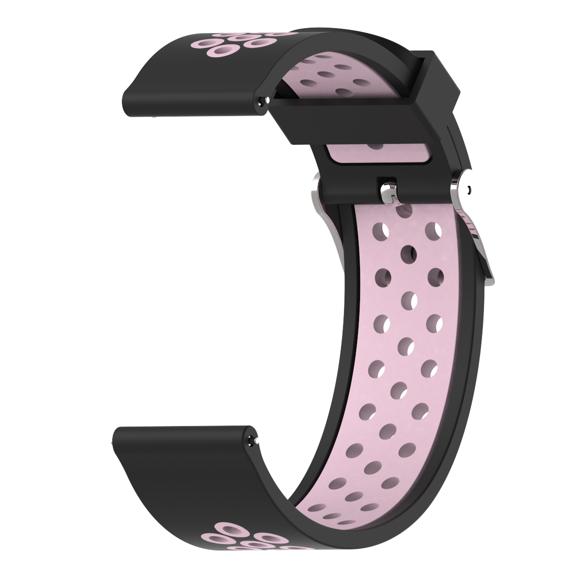 22mm Replacement Sport Silicone Watch Strap for Xiaomi Huami Amazfit Stratos 3 2/2s band bracelet wrist band watch accessories: Black pink