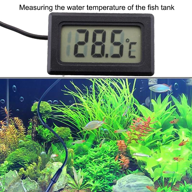 Junejour Digital LCD Thermometer Temperature Gauge Aquarium Thermometer with Probe