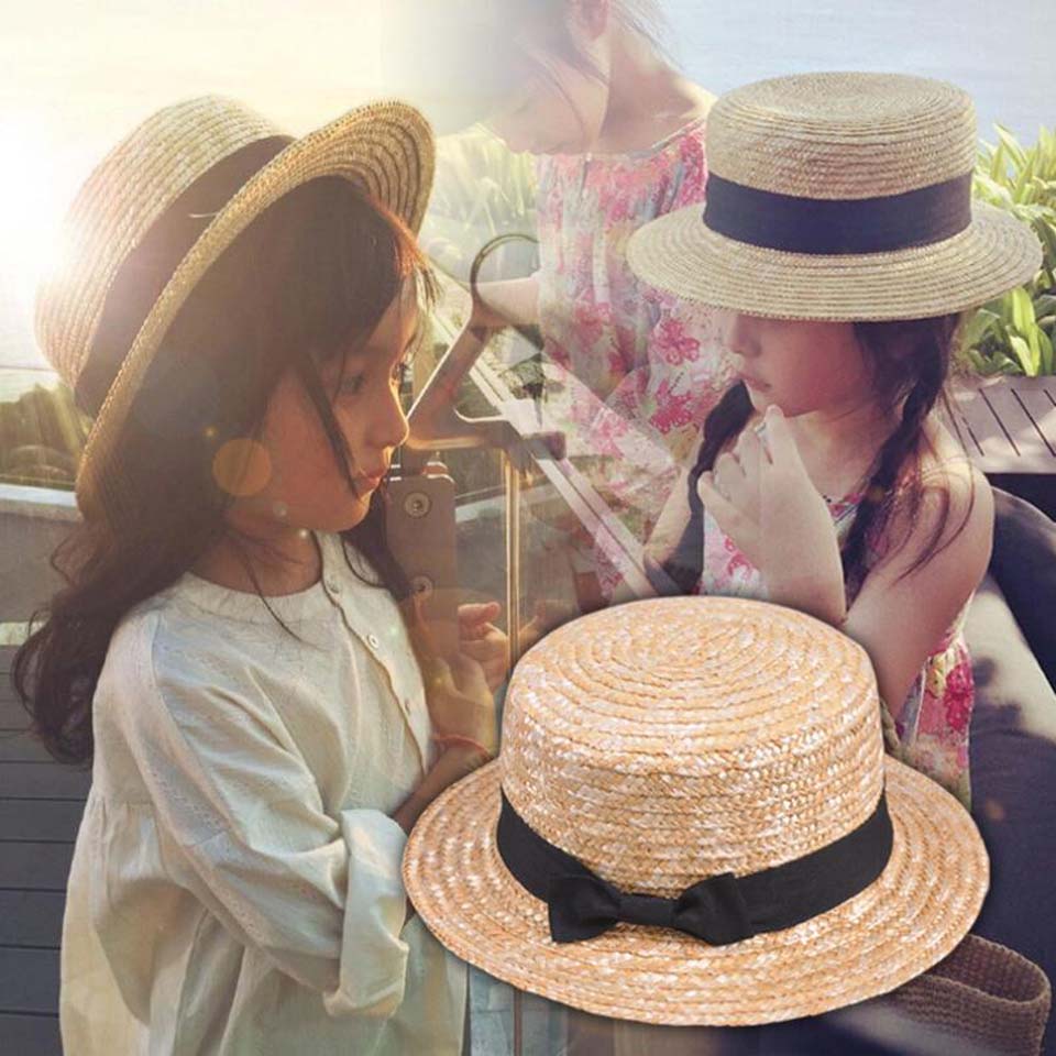 Cappello Da Sole In Paglia Per Bambini – Stile Cowboy Occidentale, Con Cinghia Regolabile, Per Spiaggia E Pesca - 3