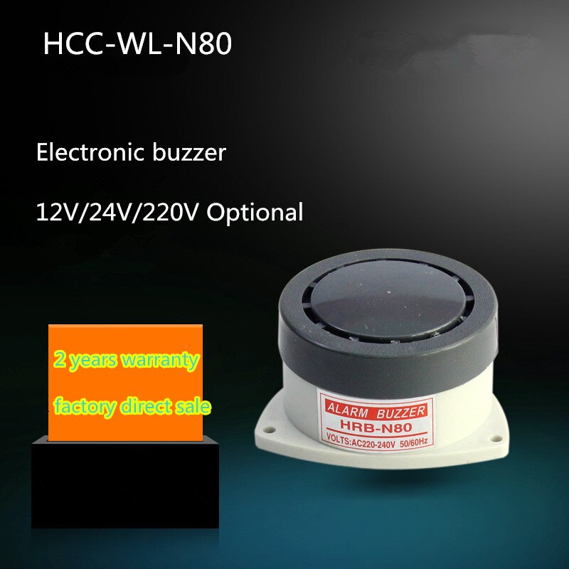 2 Stks/partij Actieve Mechanische 95DB 80Mm Alarm Buzzer Hoge Decibel 24V 220V Elektronische Zoemer Contious Piep voor Industriële