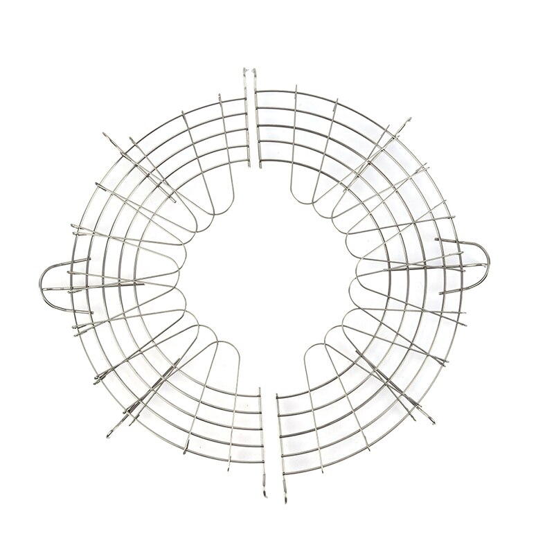 Multi-function Frying Oil Filter Rack Stainless Steel Semicircle Steaming Drain Oil Holder Kitchen Cooking Foldable Gadgets